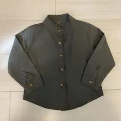 カーキ ボタン付き長袖シャツ 90cm 美品