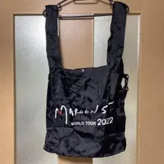 翌日発送マルーン5ショルダーストラップ付きエコバッグブラック