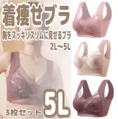 ☆【匿名発送】着痩せブラ☆　ナイトブラ　授乳ブラ シームレス　ノンワイヤー　5L