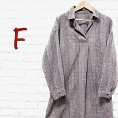 890【ヴィンテージ】ミモレ丈 ワンピース チェック柄 サイドスリット M
