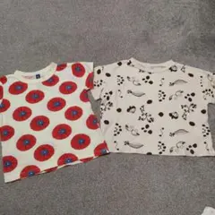 マーキーズ　Tシャツ2枚セット　100　赤いお花