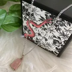 超人気✨ グッチ GUCCI GHOST ゴーストモチー ネックレス ピンク