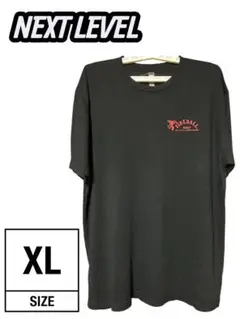 NEXT LEVEL ビックサイズ メンズ Tシャツ XL 黒 バックロゴ