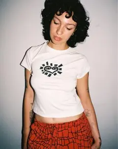Always heart sun baby tee - white S