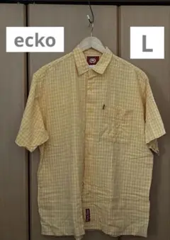Mark Ecko　マークエコー　エコー　半袖　チェックシャツ　シャツ　L
