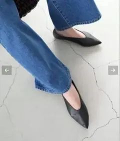 BONITAS SLOBE IENA ポインテッドパンプス　ブラック