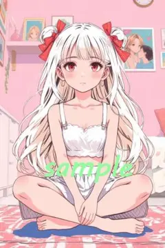 オリジナル　美少女　AI イラスト L判サイズ　(写真サイズ)　No.45
