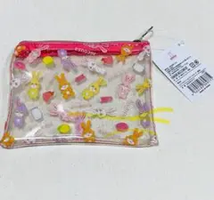【新品・未使用】 nicousa にこうさぎ ビニールフラットポーチ