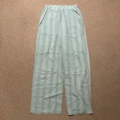 グリーン　コットンパンツ