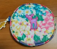 fafa　花柄鹿刺繍コインケース