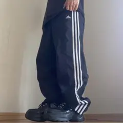 00s adidas wide track pants y2k teck 黒 L