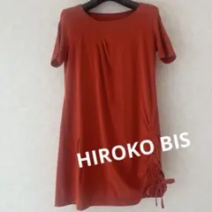 HIROKO BIS　オシャレなアシンメトリー半袖チュニック 9号