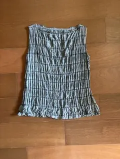 ノースリーブプリーツトップス（青・黒・グレー）