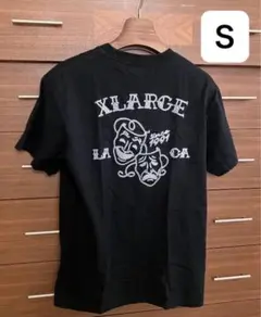 Sサイズ XLARGE 刺繍ロゴ　半袖Tシャツ　丸首　ブラック