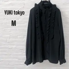 YUKI tokyo フリル 長袖 ブラックシャツ M フォーマル　シック