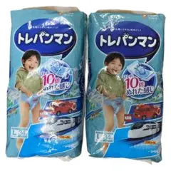 【 Lサイズx2個】トレパンマン 男の子 オムツ(9~14kg)34枚ｘ2個
