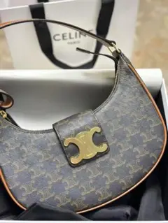 CELINE ダークブルー ハンドバッグ