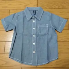 西松屋　前開きデニム風シャツ80