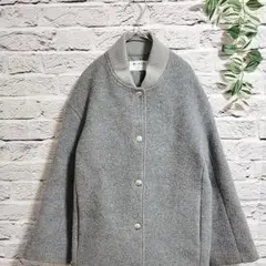 BLACK BY MOUSSY ウール ジャンパー スナップボタン リブ 襟