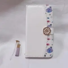 xperia z5 ケース スマホケース 手帳型 ホワイト 花柄 エクスペリア