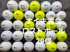 ナイキ混合ロストボール　白&黄色　29個