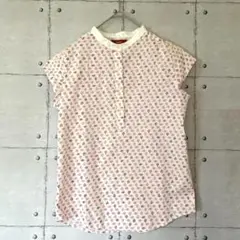 SHIPS フラワープリント ノースリーブシャツ 150cm