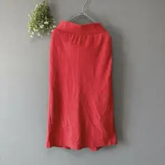 ★グローバルワーク［M］美品　コットン混スウェット生地　ロングタイトスカート　赤