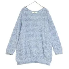 イッカ　シャギーニット　【美品】　水色　M