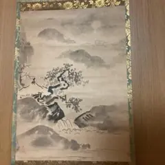 狩野探幽　水墨画　掛け軸　寿老人　骨董　紙本 狩野探幽水墨画掛け軸寿老人骨董紙本