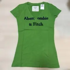 Abercrombie & Fitch グリーン Vネック Tシャツ XS