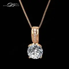 Hotsale ネックレス レディース ダイヤCZ 一粒 最高級18kRGP