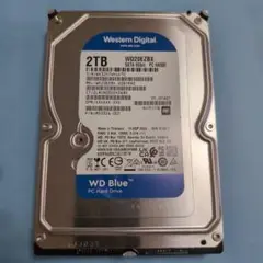 【新古品使用時間10時間以内】HDD 2TB 3.5インチ
