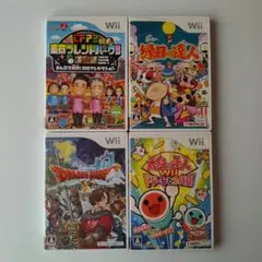 Wiiソフト4本セット 太鼓の達人 縁日の達人 ドラクエ フレンドパーク