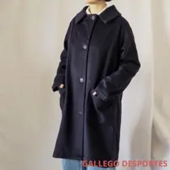 GALLEGO DESPORTES ウールメルトンシングルコート 紺S