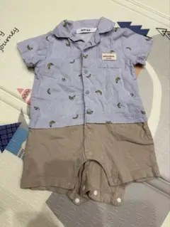 美品　バナナ柄ショートオール　70