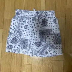 バンダナ柄 男の子用水着 ホワイト/ブラック