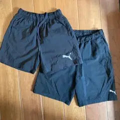 PUMA ブラック ハーフパンツ 130 2枚セット