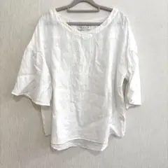 ユナイテッドアローズ　アデイインザライフ　麻100% 半袖カットソー 白