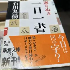 選りぬき一日一書　石川九楊　新潮文庫　初版　帯　美品