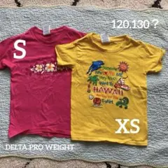 ハワイ　DELTAPROWEIGHT 半袖　ピンクS 黄色XS 2点