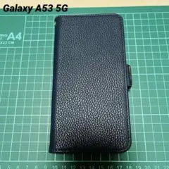 Galaxy A53 5G 手帳　ケース　ネイビー　シンプル　ビジネス