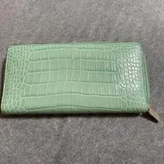 スマイソン長財布 クロコダイル調 エメラルドグリーン