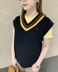 FRED PERRY × Ray BEAMS / 別注 チルデン ニット ベスト
