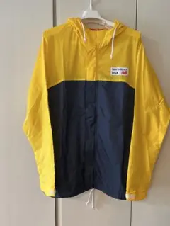 New Balance ナイロンジャケット イエロー/ネイビー　M