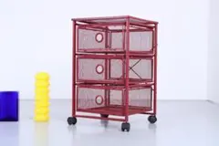 【廃盤 稀少 中古】IKEA ANDY 赤 キッチンワゴン ポストモダン