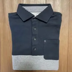 THE SHOP TK ポロシャツ 150ネイビー/グレー
