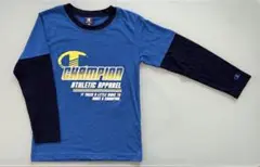 Champion 長袖カットソー 青/ネイビー