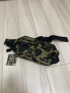 【ほぼ未使用】PORTER × A BATHING APE / ウエストバッグ PORTER×A BATHING APE/ポーター×アベイシングエイプ】ウエスト
