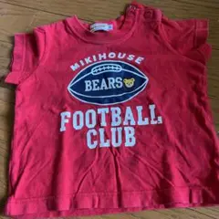 Mikihouse 赤 フットボールクラブ Tシャツ 70