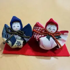 ハンドメイド　置物　2体セット　雛人形